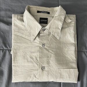 Arrow Wrinkle Free Beige Plaid Dress Shirt Size Large